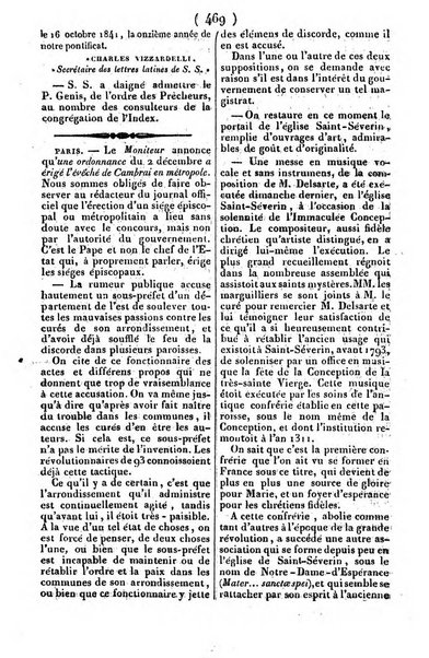 L'ami de la religion journal et revue ecclesiastique, politique et litteraire