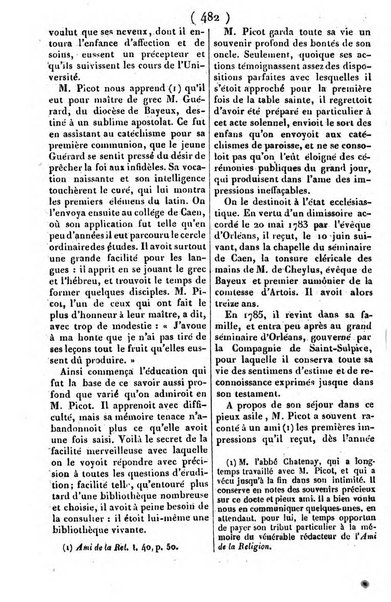 L'ami de la religion journal et revue ecclesiastique, politique et litteraire