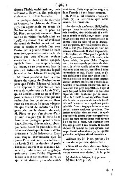 L'ami de la religion journal et revue ecclesiastique, politique et litteraire