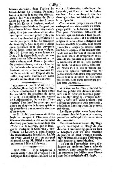 L'ami de la religion journal et revue ecclesiastique, politique et litteraire