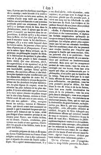 L'ami de la religion journal et revue ecclesiastique, politique et litteraire