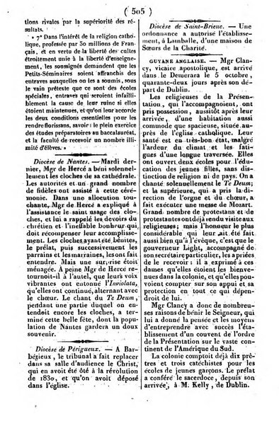 L'ami de la religion journal et revue ecclesiastique, politique et litteraire