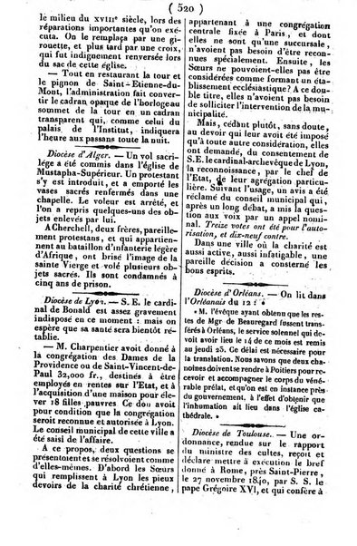 L'ami de la religion journal et revue ecclesiastique, politique et litteraire