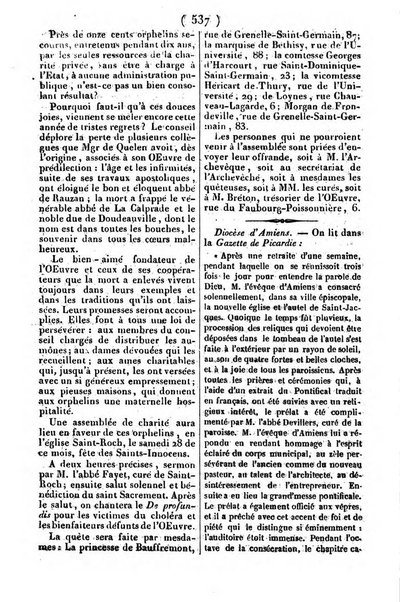 L'ami de la religion journal et revue ecclesiastique, politique et litteraire