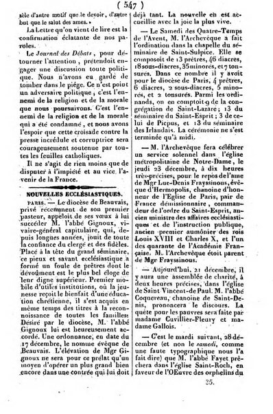 L'ami de la religion journal et revue ecclesiastique, politique et litteraire