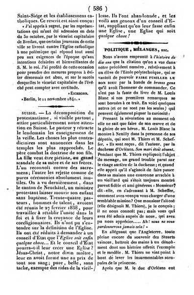 L'ami de la religion journal et revue ecclesiastique, politique et litteraire