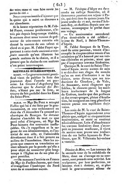 L'ami de la religion journal et revue ecclesiastique, politique et litteraire