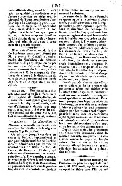 L'ami de la religion journal et revue ecclesiastique, politique et litteraire