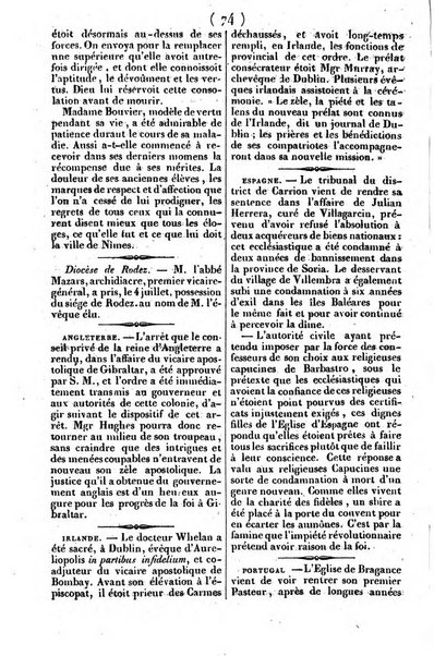 L'ami de la religion journal et revue ecclesiastique, politique et litteraire