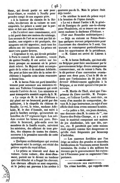 L'ami de la religion journal et revue ecclesiastique, politique et litteraire