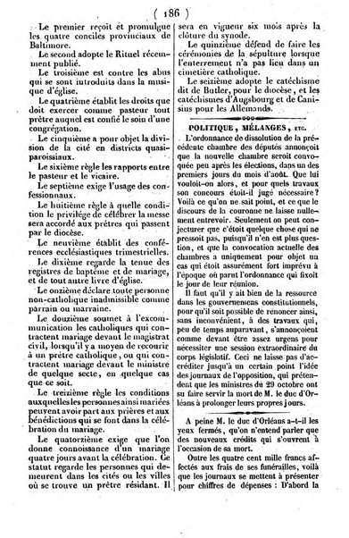 L'ami de la religion journal et revue ecclesiastique, politique et litteraire