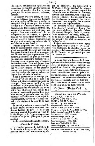 L'ami de la religion journal et revue ecclesiastique, politique et litteraire