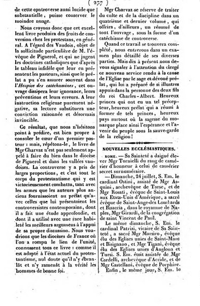 L'ami de la religion journal et revue ecclesiastique, politique et litteraire