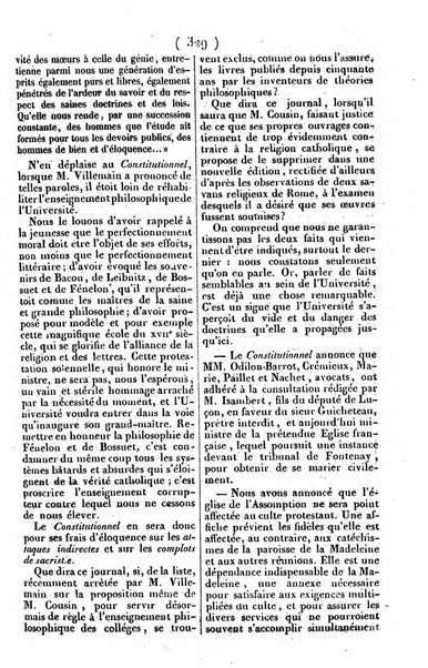 L'ami de la religion journal et revue ecclesiastique, politique et litteraire