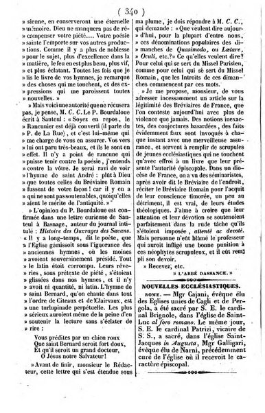 L'ami de la religion journal et revue ecclesiastique, politique et litteraire