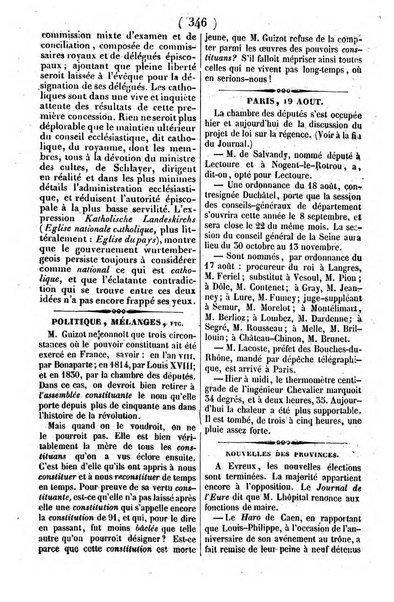 L'ami de la religion journal et revue ecclesiastique, politique et litteraire