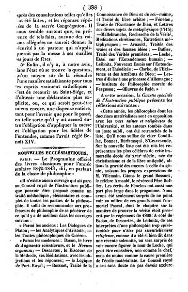 L'ami de la religion journal et revue ecclesiastique, politique et litteraire