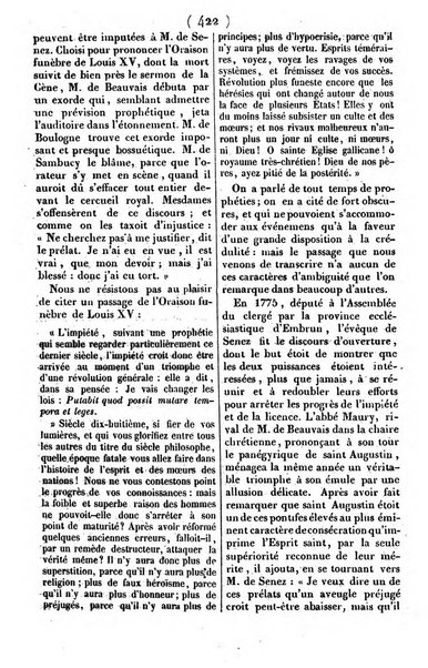 L'ami de la religion journal et revue ecclesiastique, politique et litteraire