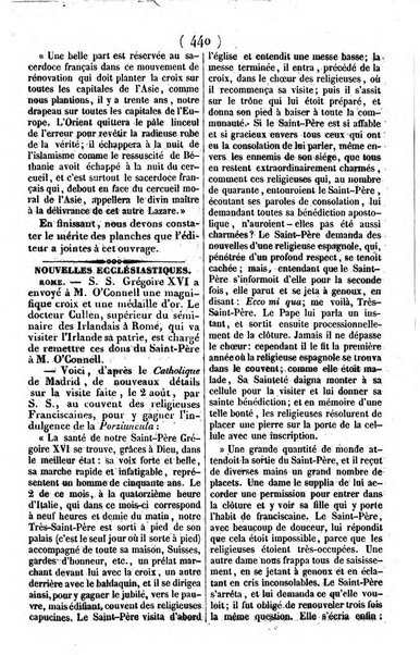 L'ami de la religion journal et revue ecclesiastique, politique et litteraire