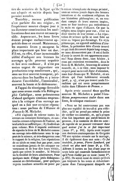 L'ami de la religion journal et revue ecclesiastique, politique et litteraire