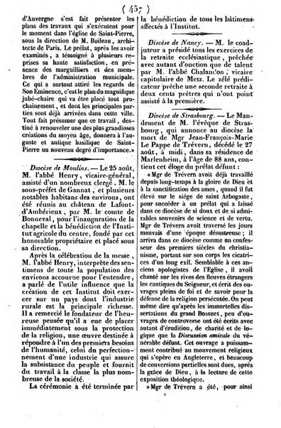 L'ami de la religion journal et revue ecclesiastique, politique et litteraire