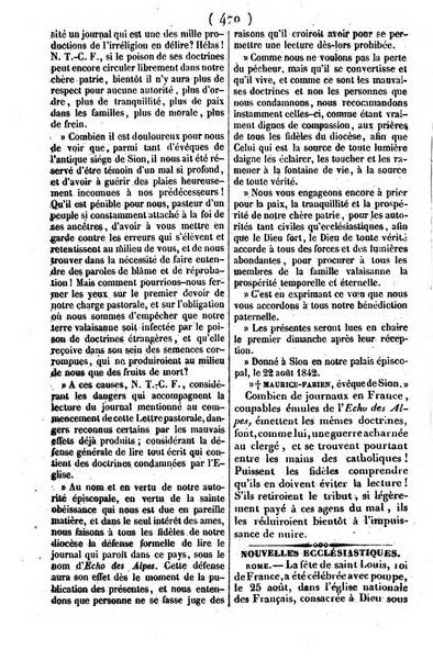 L'ami de la religion journal et revue ecclesiastique, politique et litteraire