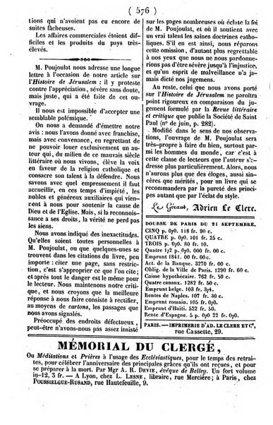 L'ami de la religion journal et revue ecclesiastique, politique et litteraire