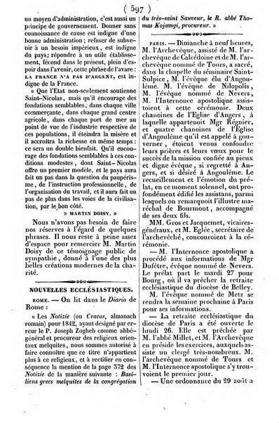 L'ami de la religion journal et revue ecclesiastique, politique et litteraire