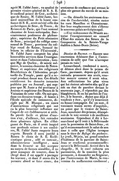 L'ami de la religion journal et revue ecclesiastique, politique et litteraire