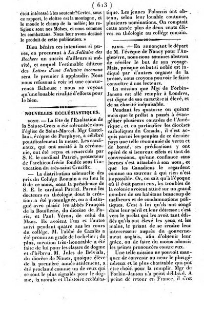 L'ami de la religion journal et revue ecclesiastique, politique et litteraire