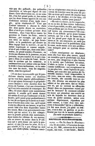 L'ami de la religion journal et revue ecclesiastique, politique et litteraire