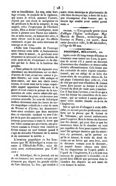 L'ami de la religion journal et revue ecclesiastique, politique et litteraire