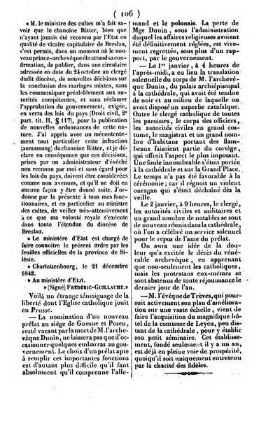 L'ami de la religion journal et revue ecclesiastique, politique et litteraire