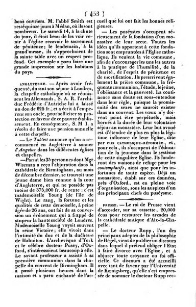 L'ami de la religion journal et revue ecclesiastique, politique et litteraire