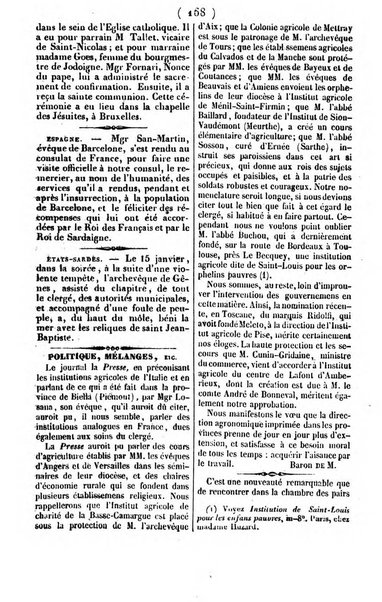 L'ami de la religion journal et revue ecclesiastique, politique et litteraire