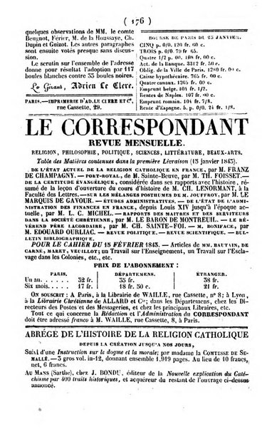 L'ami de la religion journal et revue ecclesiastique, politique et litteraire