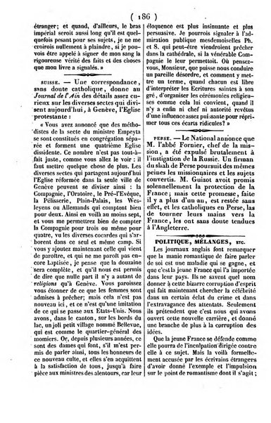 L'ami de la religion journal et revue ecclesiastique, politique et litteraire