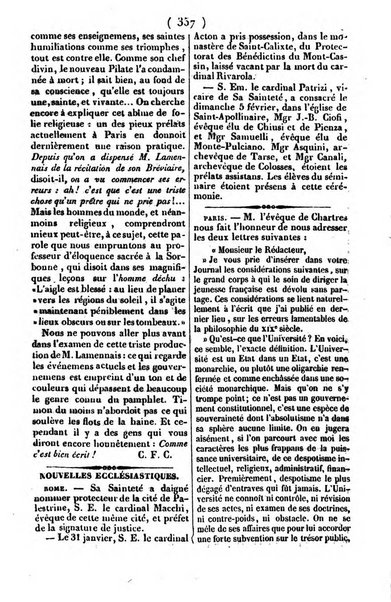 L'ami de la religion journal et revue ecclesiastique, politique et litteraire