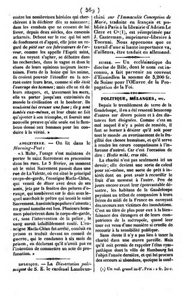 L'ami de la religion journal et revue ecclesiastique, politique et litteraire