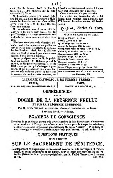 L'ami de la religion journal et revue ecclesiastique, politique et litteraire