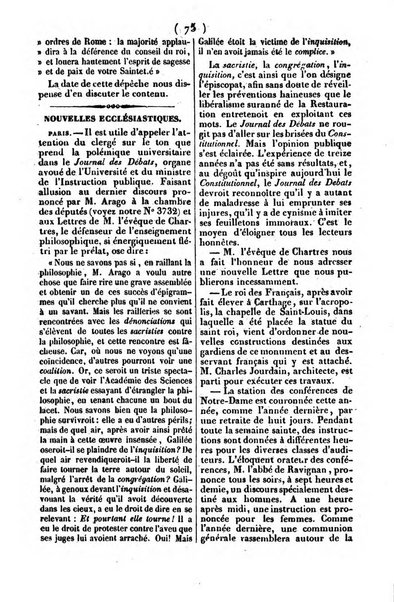 L'ami de la religion journal et revue ecclesiastique, politique et litteraire