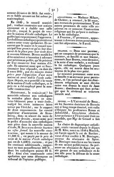 L'ami de la religion journal et revue ecclesiastique, politique et litteraire