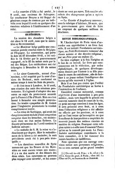 L'ami de la religion journal et revue ecclesiastique, politique et litteraire