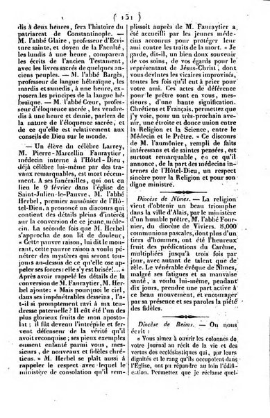 L'ami de la religion journal et revue ecclesiastique, politique et litteraire