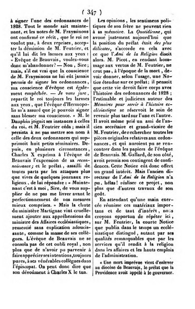 L'ami de la religion journal et revue ecclesiastique, politique et litteraire