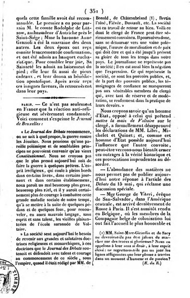 L'ami de la religion journal et revue ecclesiastique, politique et litteraire