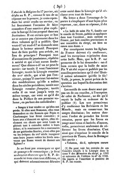 L'ami de la religion journal et revue ecclesiastique, politique et litteraire