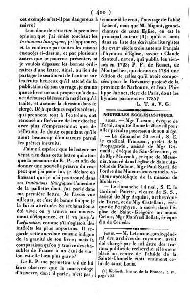 L'ami de la religion journal et revue ecclesiastique, politique et litteraire