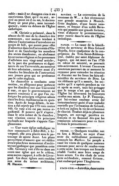 L'ami de la religion journal et revue ecclesiastique, politique et litteraire