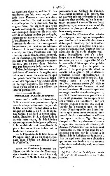 L'ami de la religion journal et revue ecclesiastique, politique et litteraire